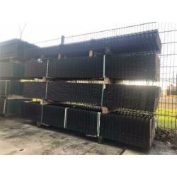 Dubbelstaafsmat 40m 6x5x6 Zwart RAL 9005 Hekwerk 63cm hoog
