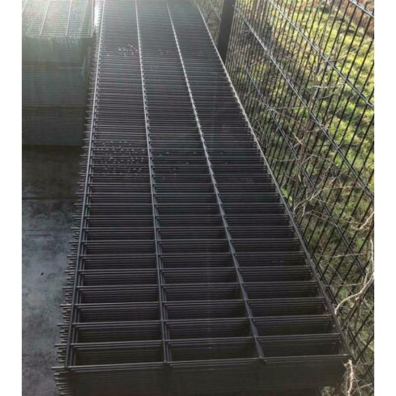 Dubbelstaafsmat 40m 6x5x6 Zwart RAL 9005 Hekwerk 63cm hoog