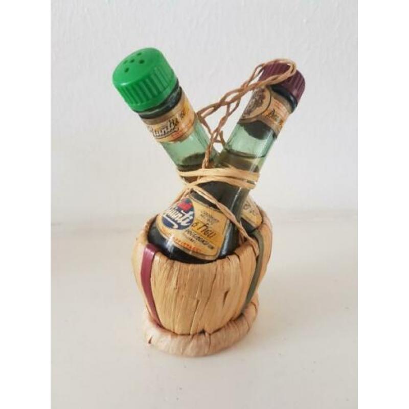 Miniatuur wijnflesjes Italiaans jaren 50-60 Chianti Giunti