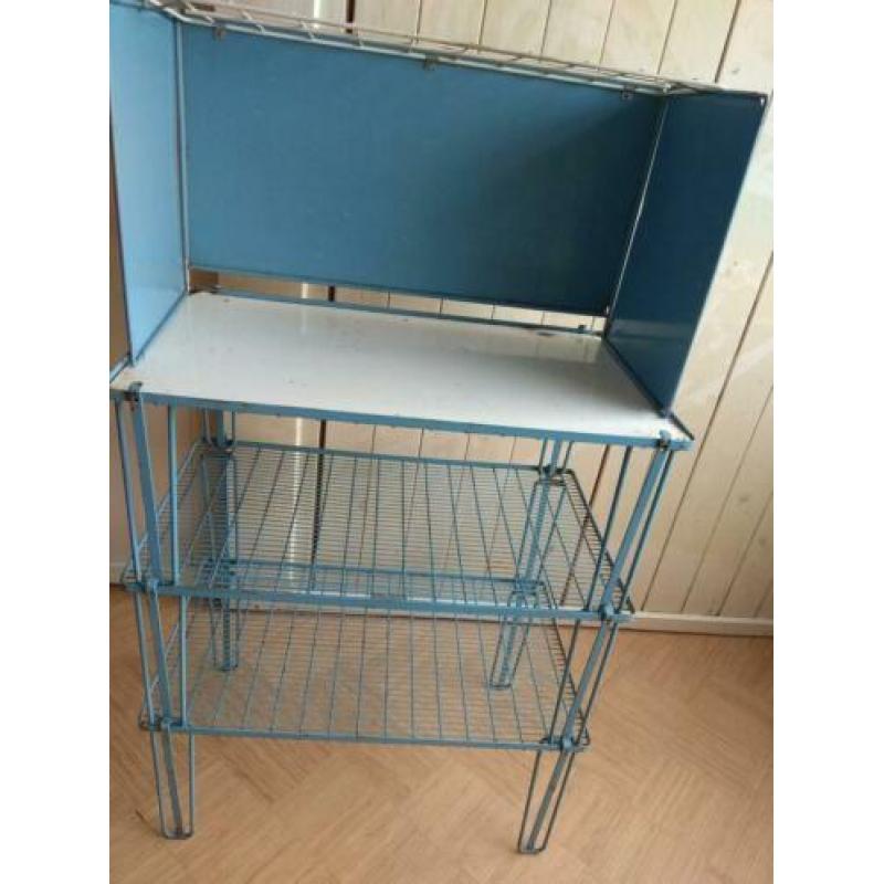 Campingkeuken, vintage campingset retro, kooktafeltjes