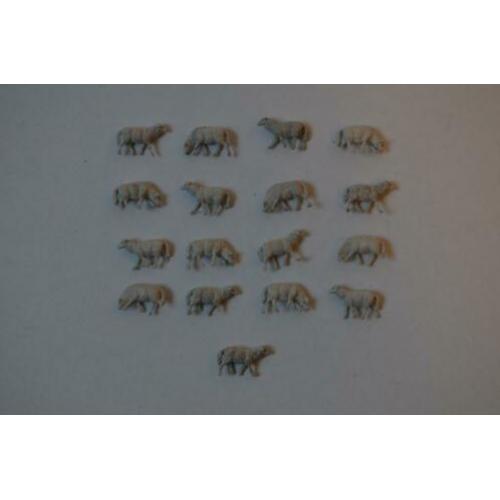 Kudde schapen, 17 stuks, Preiser 14161, HO.