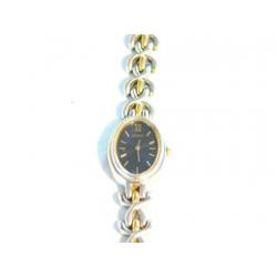 Seiko quartz dames horloge zwarte wijzerplaat