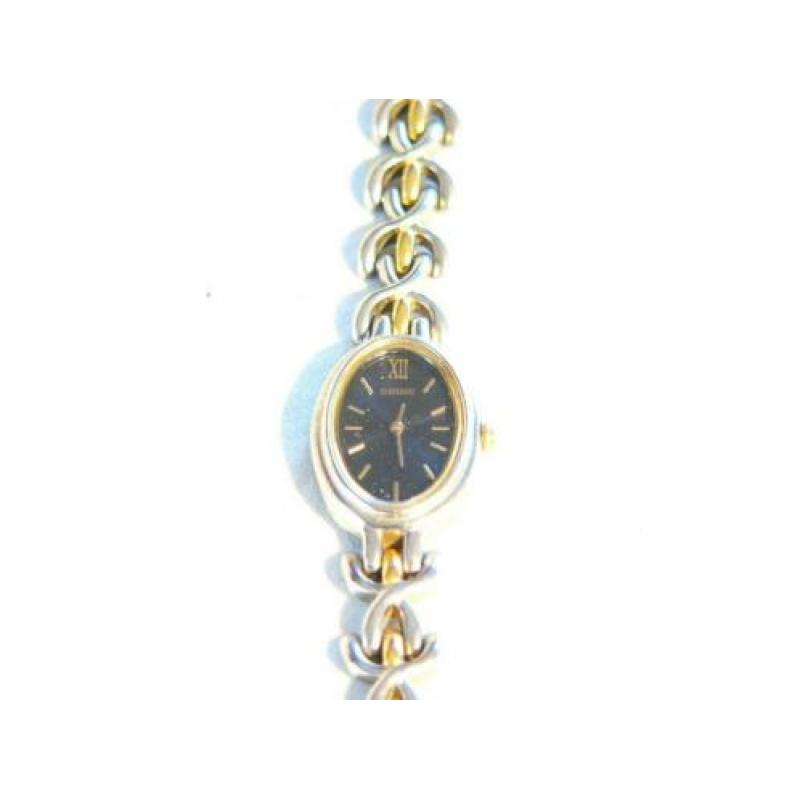 Seiko quartz dames horloge zwarte wijzerplaat