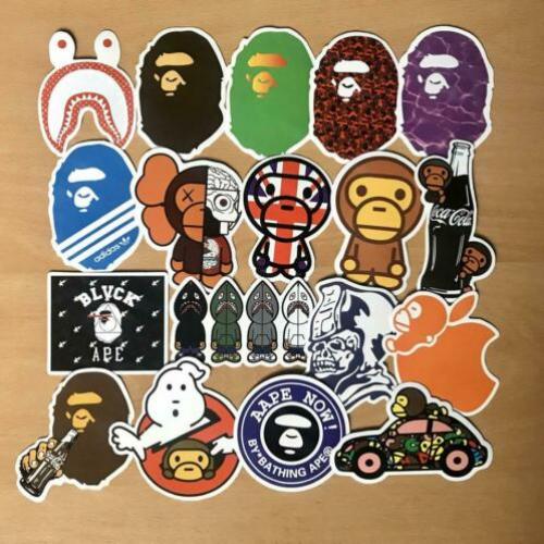 18 stickers hypebeast Bape Shark Hoodie LV Milo Kaws laptop