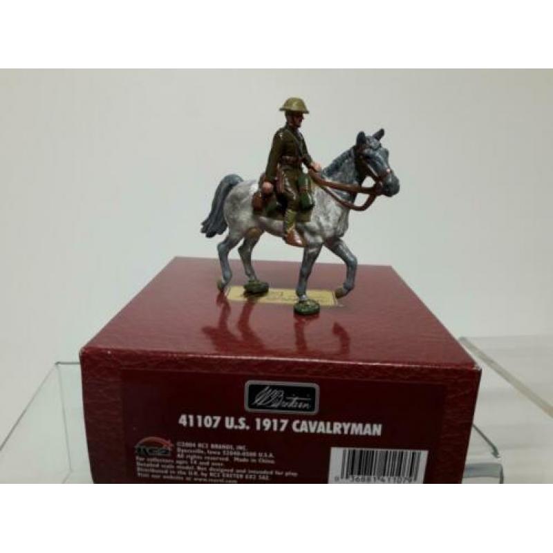 U.S WW1 SOLDAAT te PAARD 1917 van W.BRITAIN mint in OVP