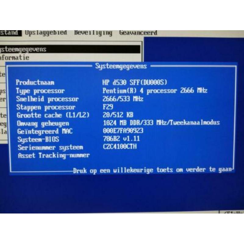 HP d530 SFF moederbord compleet met CPU / Koeler / RAM
