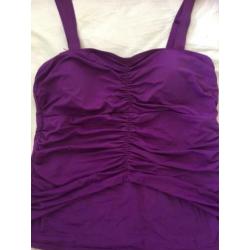 MOOI! *BEACHWAVE* Hele Leuke Paarse Tankini Maat 40 [M58]