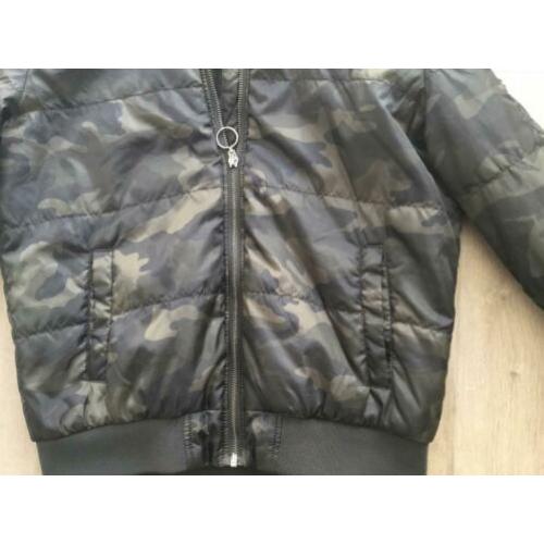 ???? ZGAN CA leger groen camouflage print kort jack M 38 40