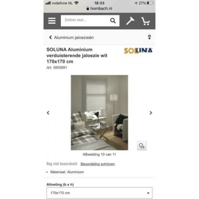 Witte alum. luxflex nieuw/niet gebruikt
