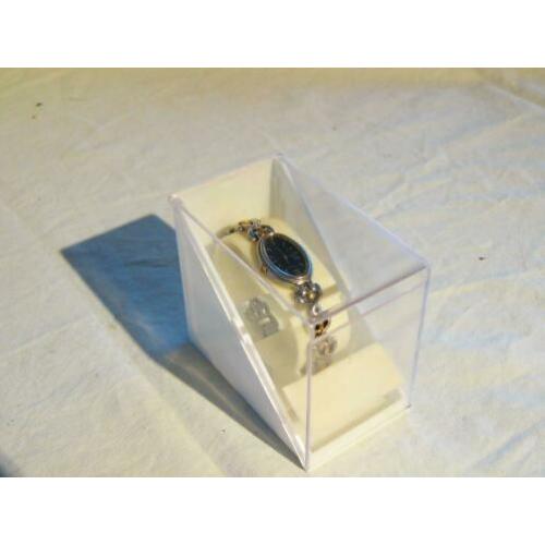 Seiko quartz dames horloge zwarte wijzerplaat