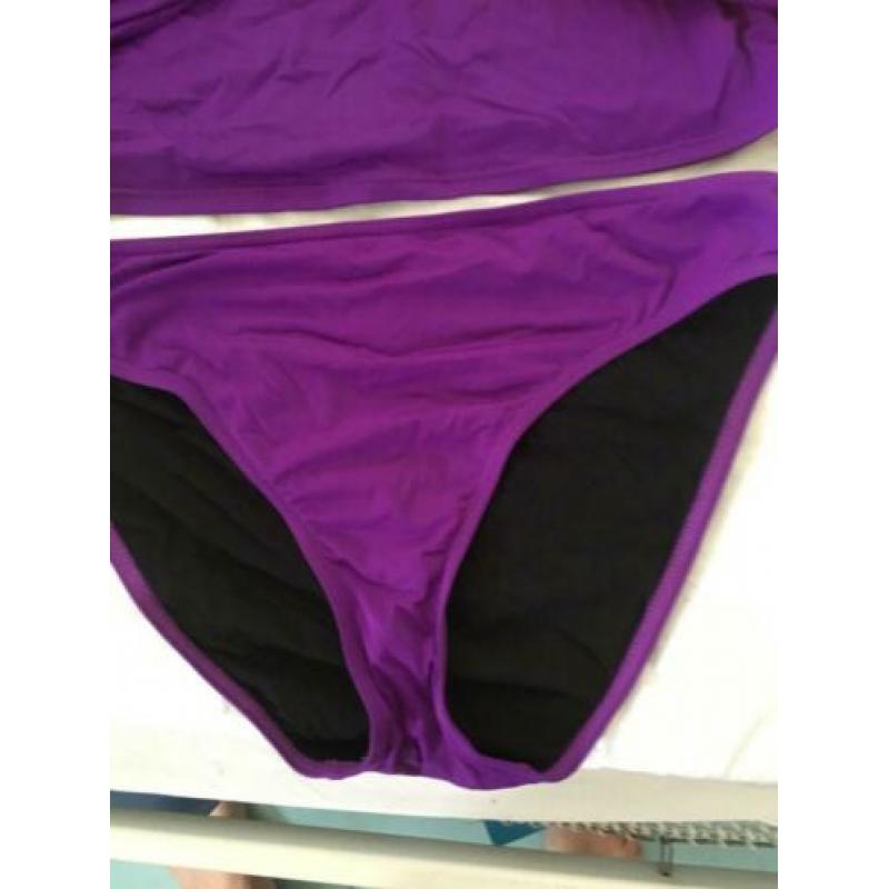 MOOI! *BEACHWAVE* Hele Leuke Paarse Tankini Maat 40 [M58]
