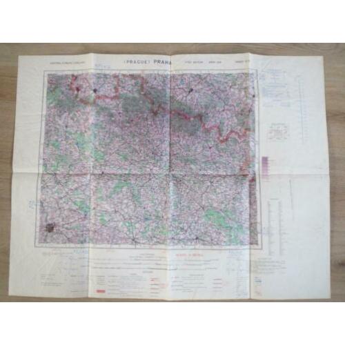 WW2 Landkaart Praag (Tsjechië) 1944 Brits Leger (05)