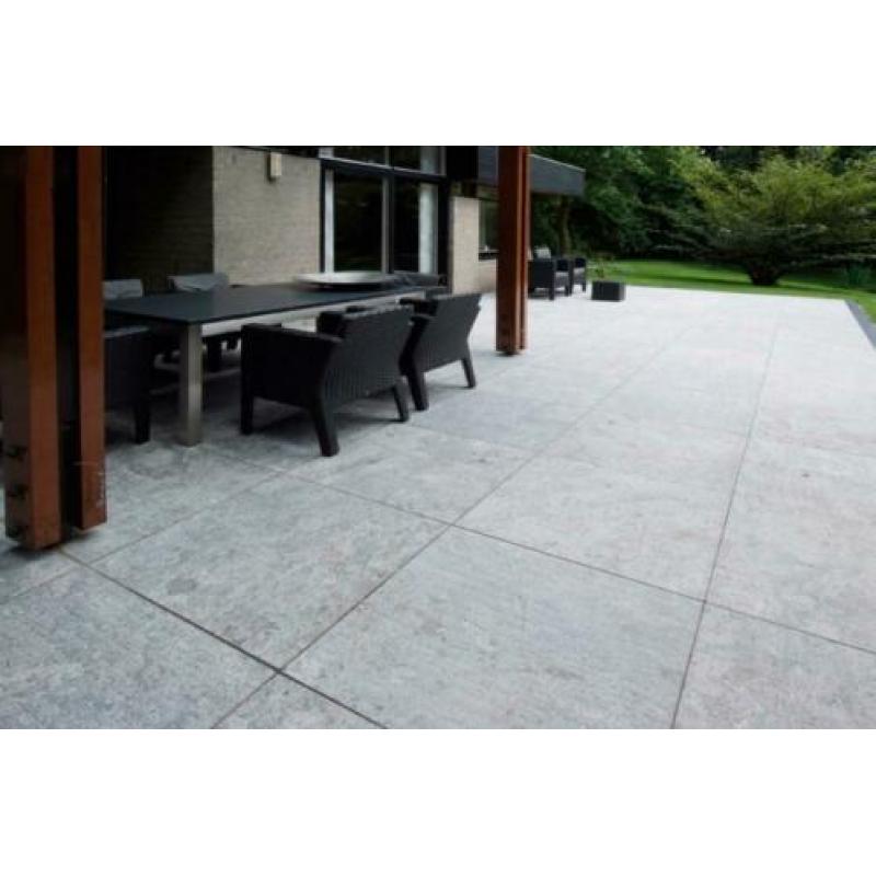 TOPAANBIEDING terrastegels Spotted Bluestone Riven 50x50 cm