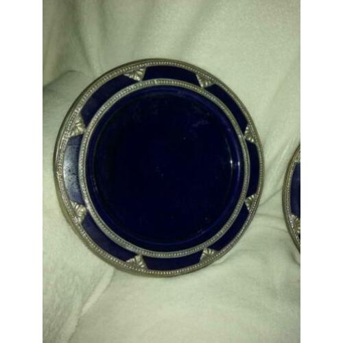 Arabische oosterse marokkaanse borden blauw