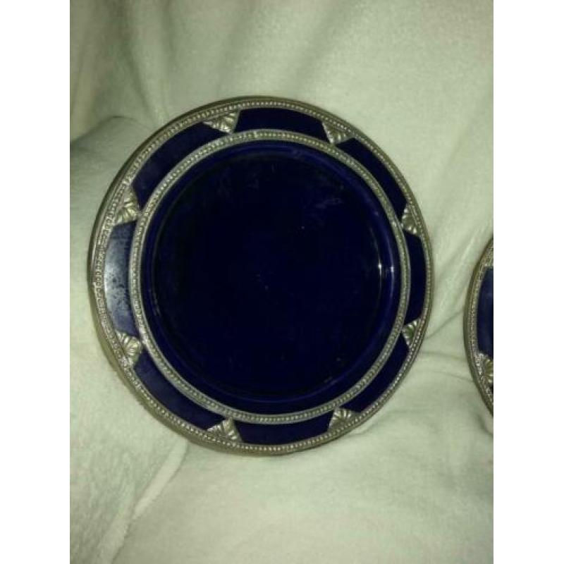 Arabische oosterse marokkaanse borden blauw