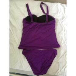 MOOI! *BEACHWAVE* Hele Leuke Paarse Tankini Maat 40 [M58]