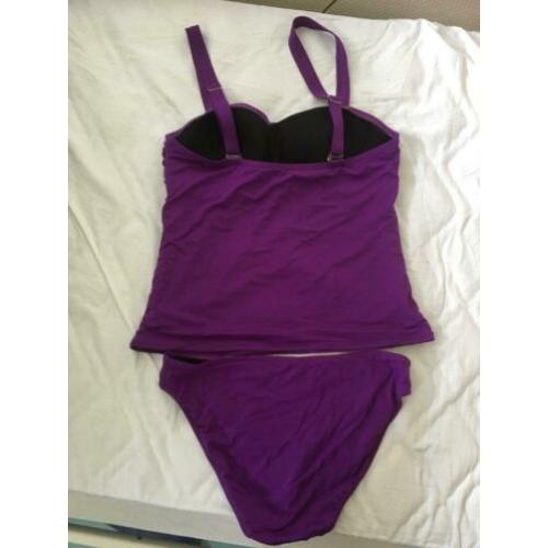 MOOI! *BEACHWAVE* Hele Leuke Paarse Tankini Maat 40 [M58]