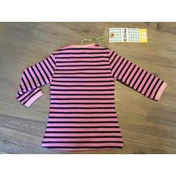 Nieuw setje O’Chillie gestreept jurkje en legging roze 80