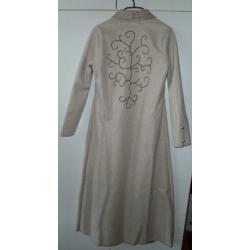 Lange Khaki/Beige jas van Misslook, maat S, Nieuw!