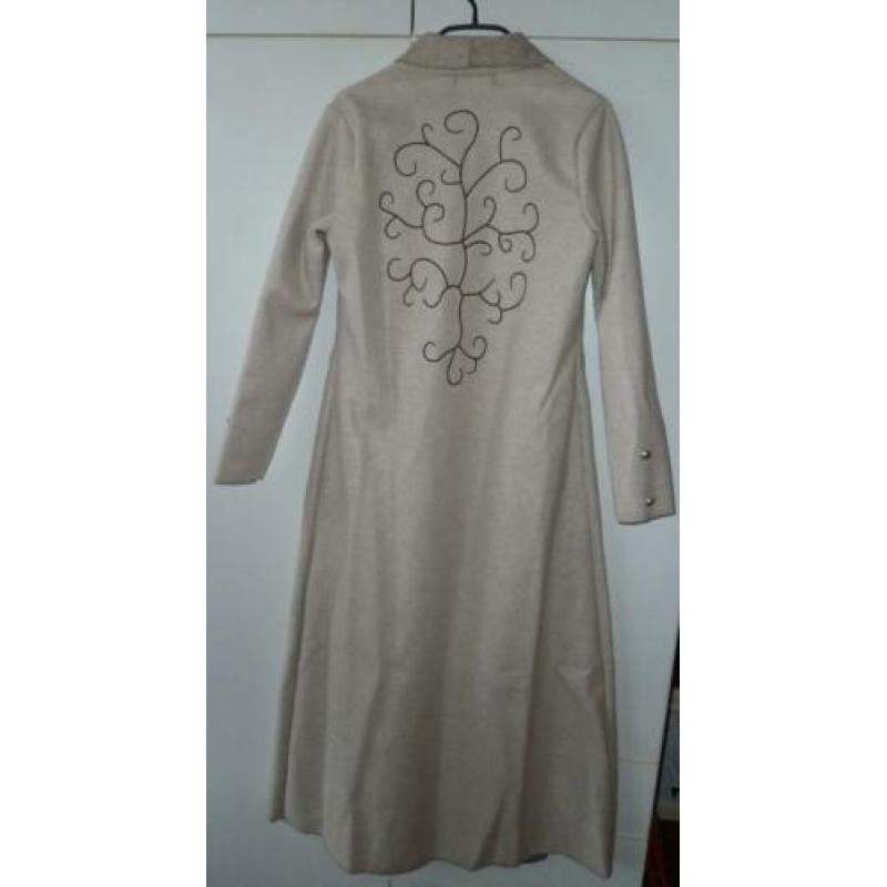 Lange Khaki/Beige jas van Misslook, maat S, Nieuw!