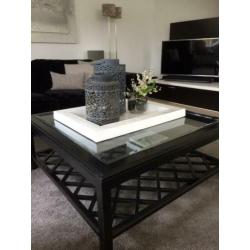 Glazen houten salontafel Rofra home