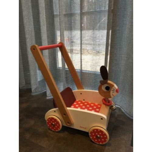 Janod loopwagen / loopkar konijn