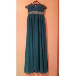 lange jurk (turquoise) - gala of bruiloft
