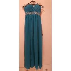lange jurk (turquoise) - gala of bruiloft