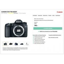 Canon 70D + lens EF-S 18-135 mm