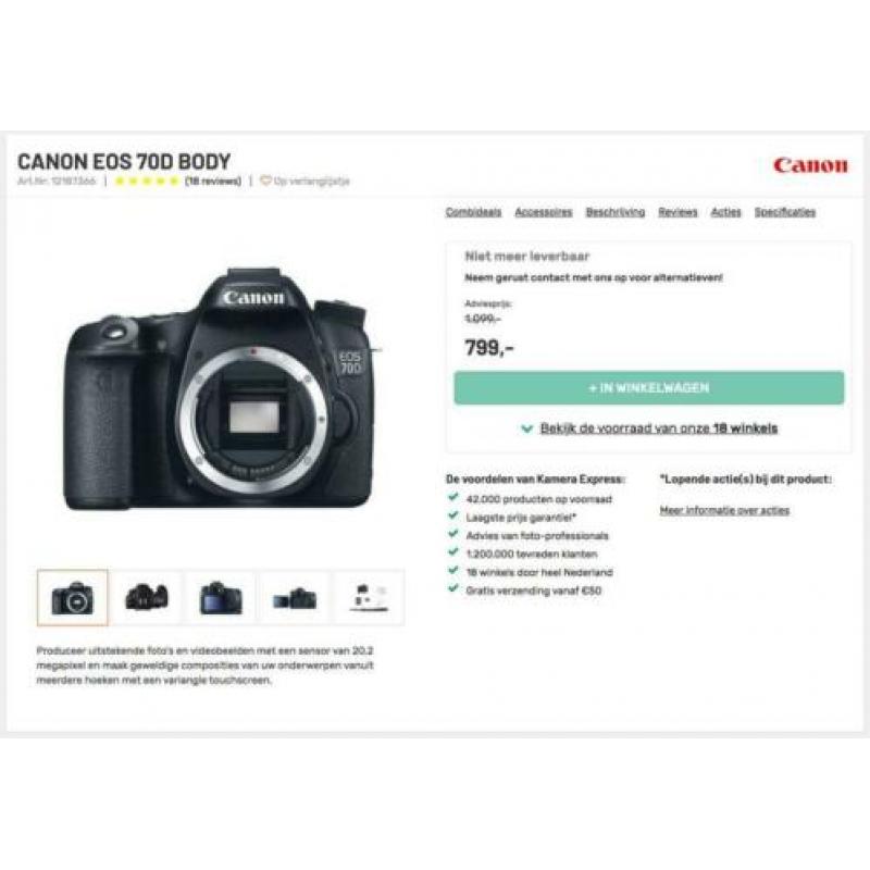 Canon 70D + lens EF-S 18-135 mm