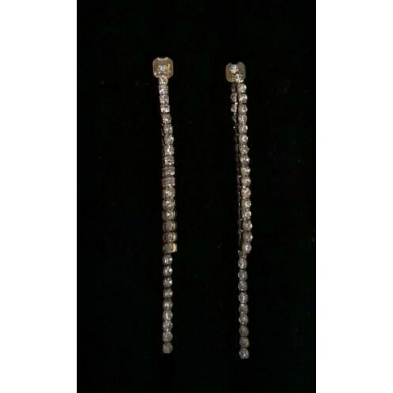 Strass setje verguld ringmaat 18,5
