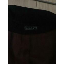 Jas blazer lang zwart Lanaby 40 L / bruin Max Mara / wit