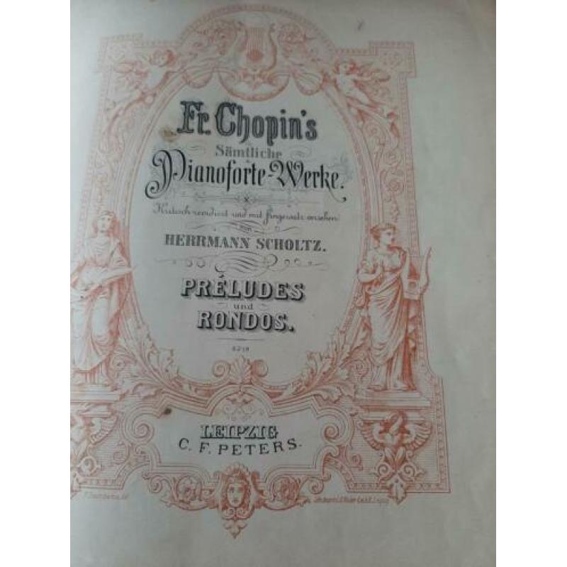 Bladmuziek Chopin voor piano.