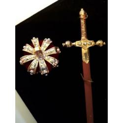 Miniatuur kroon septer etc luxe doos Crown Jewel Collectoni