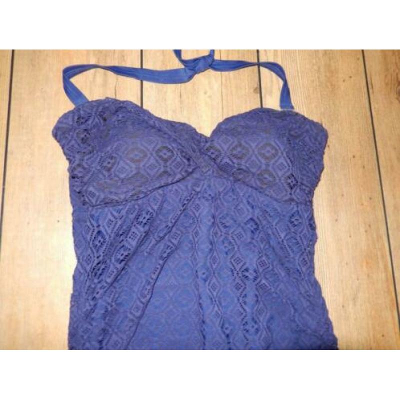 Nieuwe paars/blauwe kanten correctie zwemjurk Beachwave 46