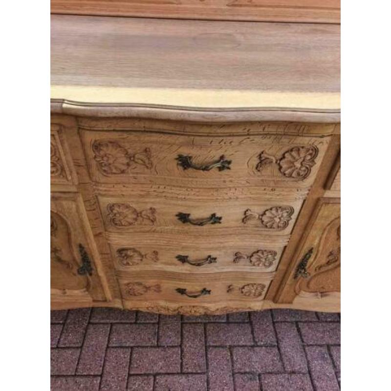 Schitterend uniek Queen Ann dressoir (Gezandstraalt)
