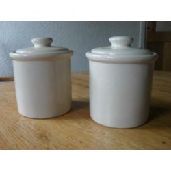 Suiker en coffie pot creme