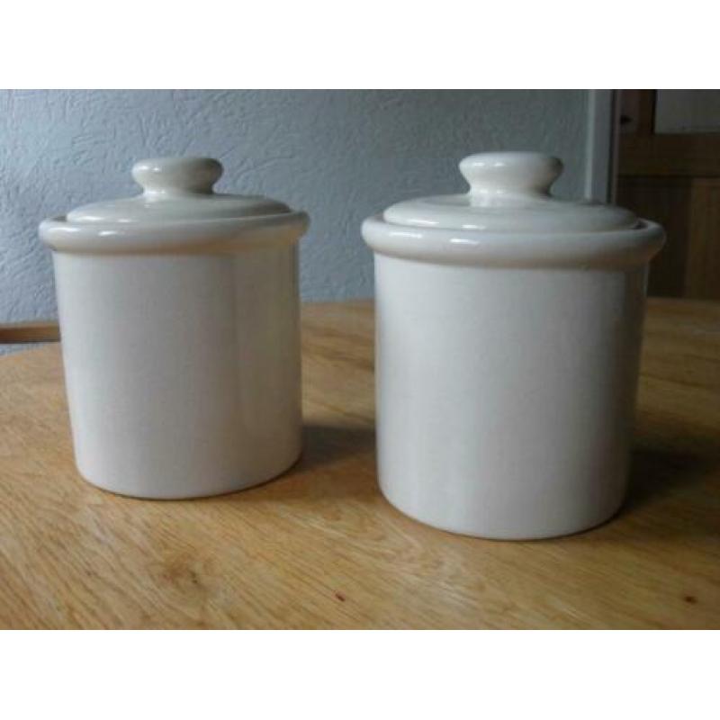 Suiker en coffie pot creme