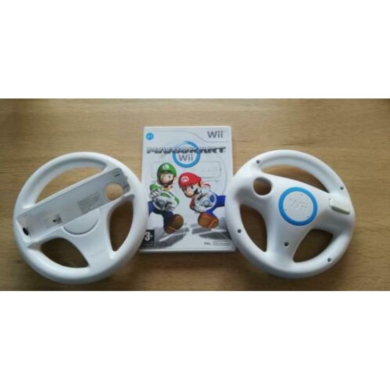 Wii Mario Kart incl 2 stuurtjes