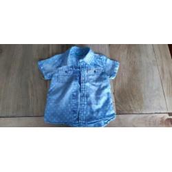 Blouse hema spijker look maat 92 jongen korte mouw