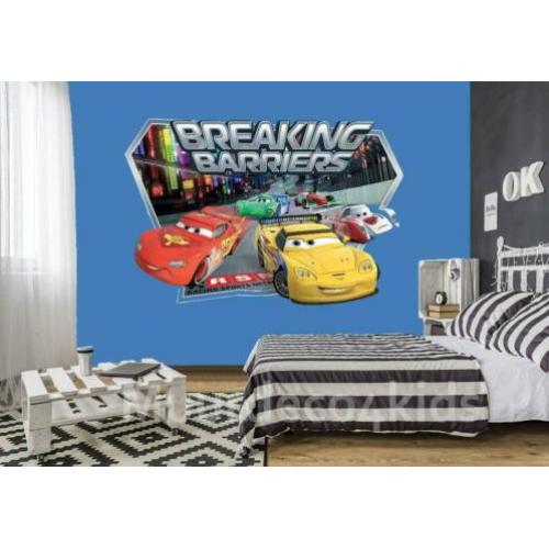 Cars fotobehang 3D-effect, Vlies fotobehang, *Muurdeco4kids
