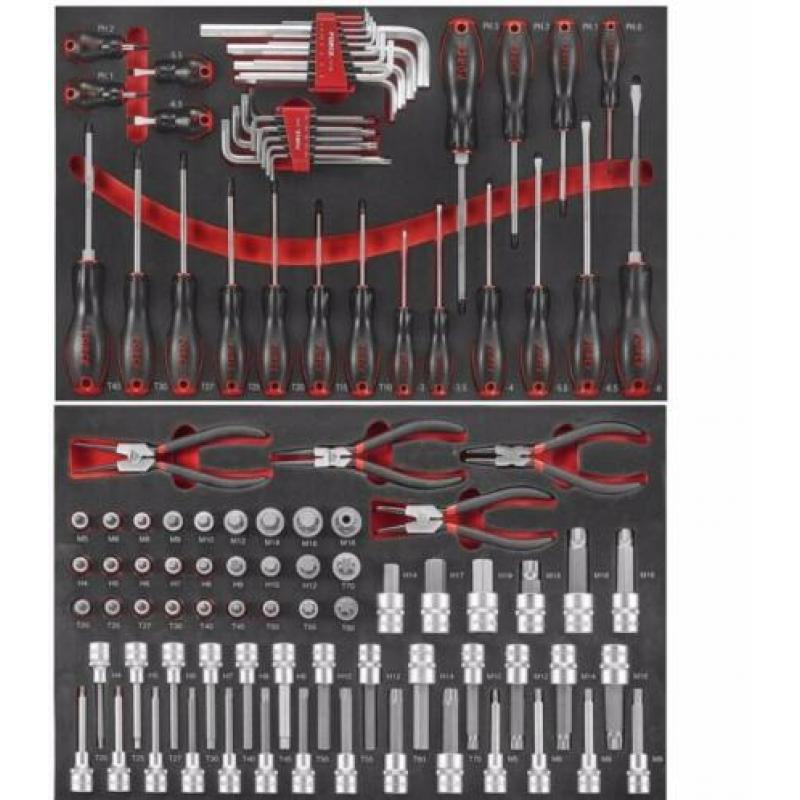 Gereedschapswagen 512-delig Force Titanium Series (gratis ve
