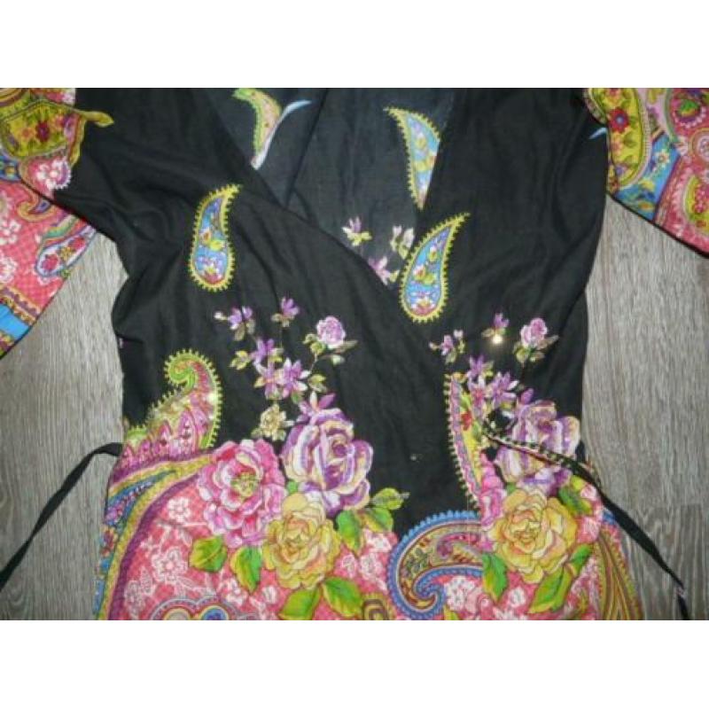 boho ibiza bali goa kleurrijke wikkel tuniek jurk Z&L S 36