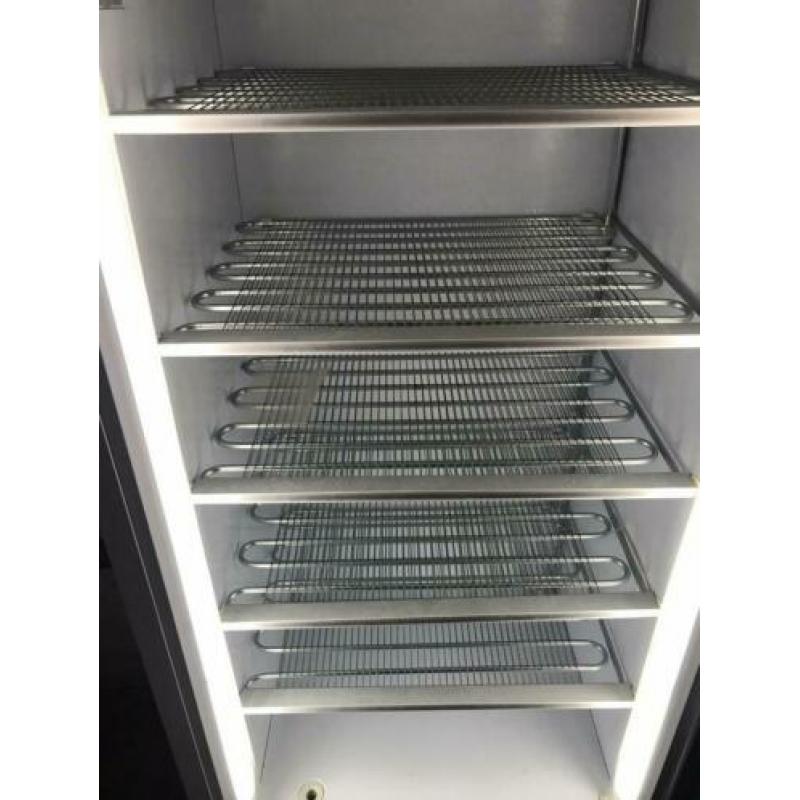 Vriesvitrine vrieskast met glazen deur.