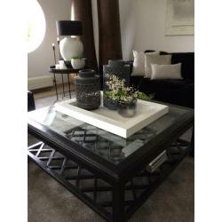 Glazen houten salontafel Rofra home