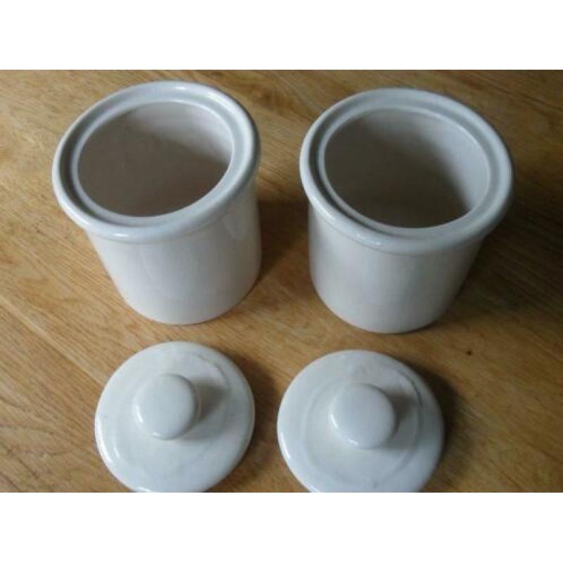 Suiker en coffie pot creme
