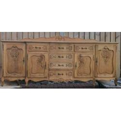 Schitterend uniek Queen Ann dressoir (Gezandstraalt)
