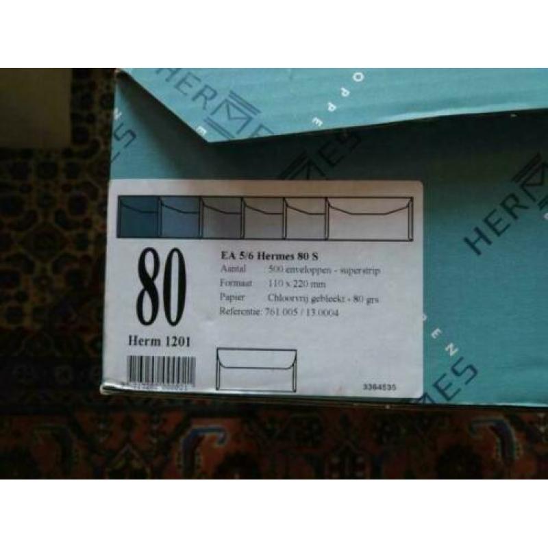Nieuwe doos (500) Hermes enveloppen met plakstrip 110x220mm