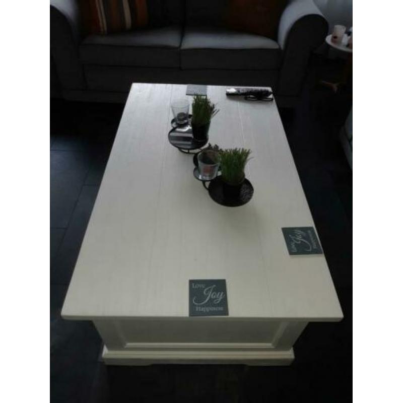 Witte Tv meubel+salontafel+eettafel de Bommel