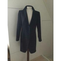 Jas blazer lang zwart Lanaby 40 L / bruin Max Mara / wit